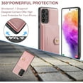 thumbnail image 4 of Case for Samsung Galaxy A73 5G, Detachable Magnetic Wallet Credit Card Slot Kickstand Cover Support Wireless Charging Compatible with Samsung Galaxy A73 5G (Pink), 4 of 15