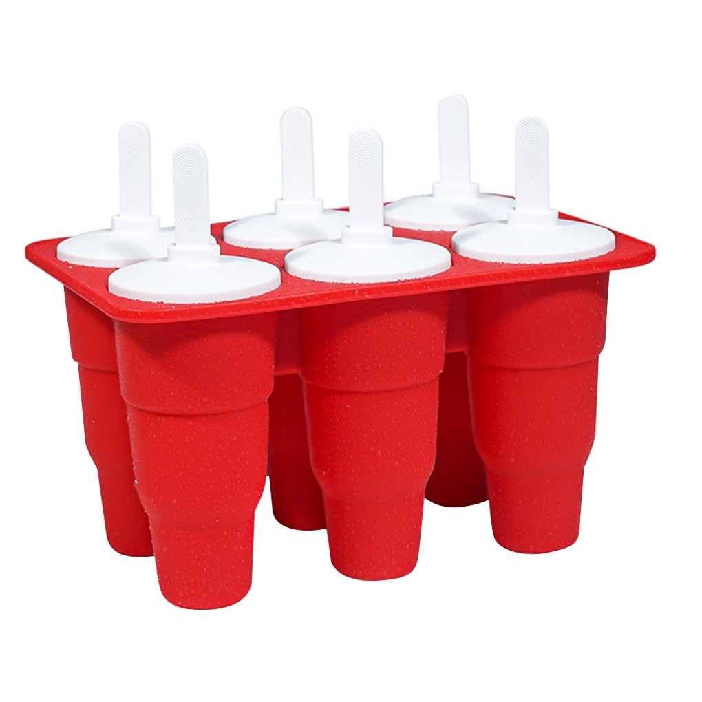 2 Pack Collapsible Popsicles Molds Silicone Ice Pop Molds Easy Release Ice Cream Mold with