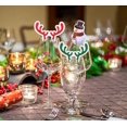 thumbnail image 5 of 40 piezas de adornos navideños para copas de vino, decoración de tarjetas para copas de mesa, 5 of 5
