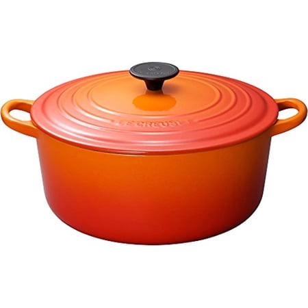 Le Creuset Enameled Cast-Iron 4-1/2-Quart Round French Oven, Flame