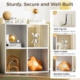 thumbnail image 5 of 4 Wood Cube Storage Organizer with Open Back and Removable Back Panels, 11In White Cube Storage Bookshelf, Cubicle Shelf Bookcase for Home Office Bedroom Living Room, Vertical or Horizontal, 5 of 17