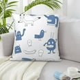 thumbnail image 6 of ZICANCN Alien Monster Cartoon Doodle Decorative Throw Pillow Covers, Bed Couch Sofa Decorative Knit Pillow Covers for Living Room Farmhouse 24"x24", 6 of 8