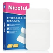 Niceful 20 Packs Hydrocolloid Bandages 2x4 in, Large Hydrocolloid Dressing Healing Bandages for Wounds, Waterproof Hydrocolloid Bandages Large