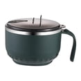 thumbnail image 2 of Speedy Ramen Cooker Stainless Steel Ramen Bowl Serving Bowl Salad Bowl Kitchen Tableware Instant Noodles Bowl Soup Bowl for Picnic Camping Green Single, 2 of 9