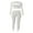 White, variant on Xingqing Womens Sexy Tight Pants Set Long Sleeve Turtleneck Crop Tops and High Waist Pants White S