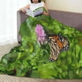 thumbnail image 6 of Salouo Butterflies and Floral Print Bed Blankets, Flannel Blanket Comfortable Air Conditioning Blanket Lightweight Blanket for Sofa Bed Travel & Couch-50"x40", 6 of 7