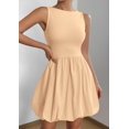 thumbnail image 3 of Vestido de verano PRETTYGARDEN 2025 sin mangas con cuello redondo caqui, 3 of 9