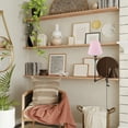 thumbnail image 5 of Kiven Plug-in Modern Clip-on Desk Lamp, 1-Light Nightstand Lamp with Flexible Arm, Pink Fabric Drum Lampshade, 8.2FT Plug in Cord, Decorative Clamp Lamp for Office Home Bookshelf Bedside, 5 of 7