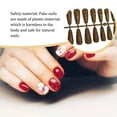 thumbnail image 4 of Seitruly 24 Uds. De uñas postizas con purpurina, cubierta completa, puntas de uñas artificiales, operación Simple, calcomanía para uñas, decoración Arte de uñas oro Seitruly CE012021-12, 4 of 6