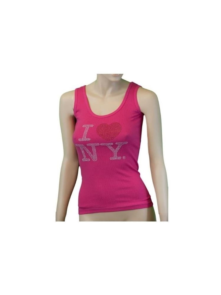 hot pink ribbed tank top