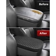 thumbnail image 4 of KBH Center Console Lid Cover for 2002-2012 Dodge Ram 1500 2500 3500 Jump Seat Console, Leather Middle Console Armrest Covering for Truck Accessories, Black, 4 of 9