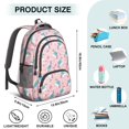 thumbnail image 5 of Unicorn and Wing Pink Pattern Backpack for School, Cute School Bag with Adjustable Shoulder Straps and Padded Back, 16.9"x12.6"x5.9", 5 of 5