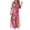 Hot Pink, variant on FcBaudy Long Sleeve Turndown Collar Dress,Spring Dresses for Women,Womens Dresses Women's Casual Lapel Printing Button-Breasted Long-sleeve Shirt Split Long Dress Women Dress