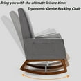 thumbnail image 4 of Patiojoy Rocking Chair Comfortable Rocker Modern High Back Armchair, 4 of 10