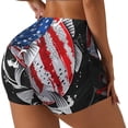 thumbnail image 2 of Kdxio Largemouth Bass Fish in USA Print Workout Shorts for Women Seamless Soft Smooth Gym Yoga Scrunch Active Shorts, 2 of 9