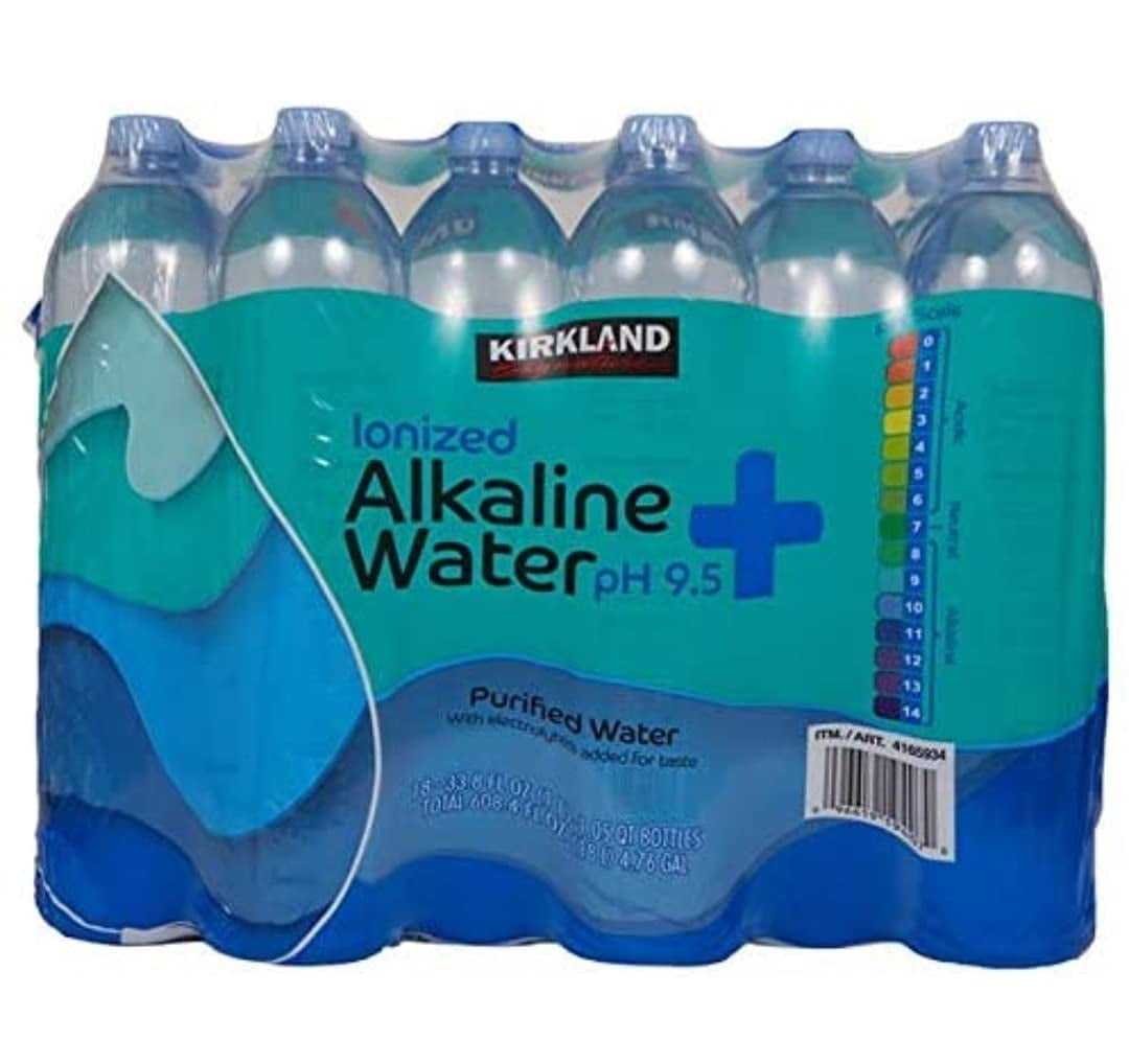 Kirkland Signature Ionized Alkaline Water pH 9.5 1L (Pack of 18)