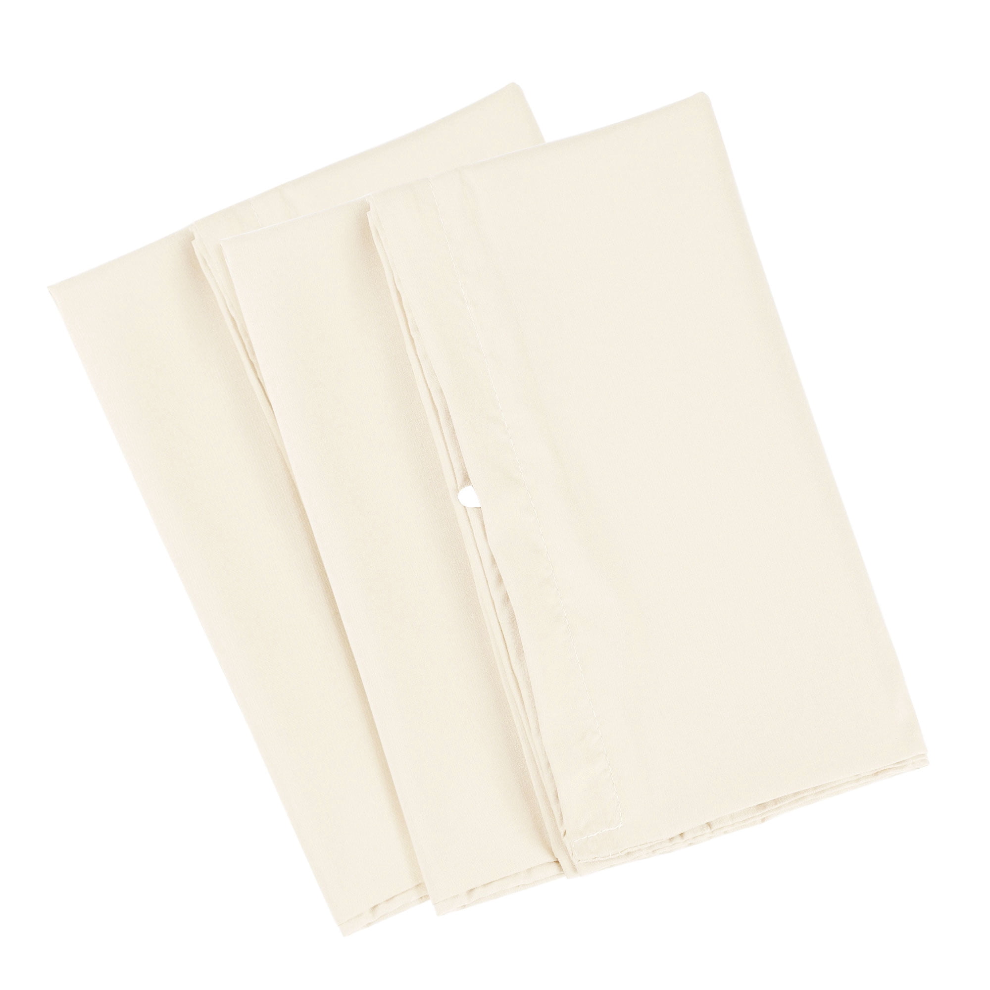 Unique Bargains 2-Piece 1800D Microfiber Solid Pillowcases Cream Travel
