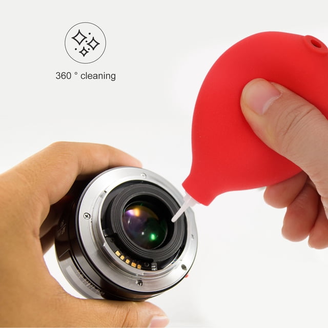 WEUVEB Air Blower Duradero Plástico Rojo Con Válvula Para Limpieza De Lentes Y Teclados