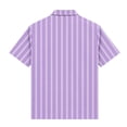 thumbnail image 5 of ZOYOEN Boys Dress Shirts with Pocket- Casual Summer Short Sleeve Striped Kids Button Down Shirts Purple Size 4, 5 of 8