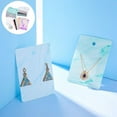 thumbnail image 4 of 800Pcs Earrings Display Card 8 Colors Organizer Kraft Paper Marble Pattern with 200 Self-Sealing Bags Tags Ear Studs Holder for Necklace DIY Zulema Tarjeta de exhibición de pendientes, 4 of 8
