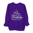 thumbnail image 2 of Hipattires Sweatshirts for Women Christmas, Christmas Womens Clothes, Graphic Loose Trendy Long Sleeve, Purple, 2 of 6
