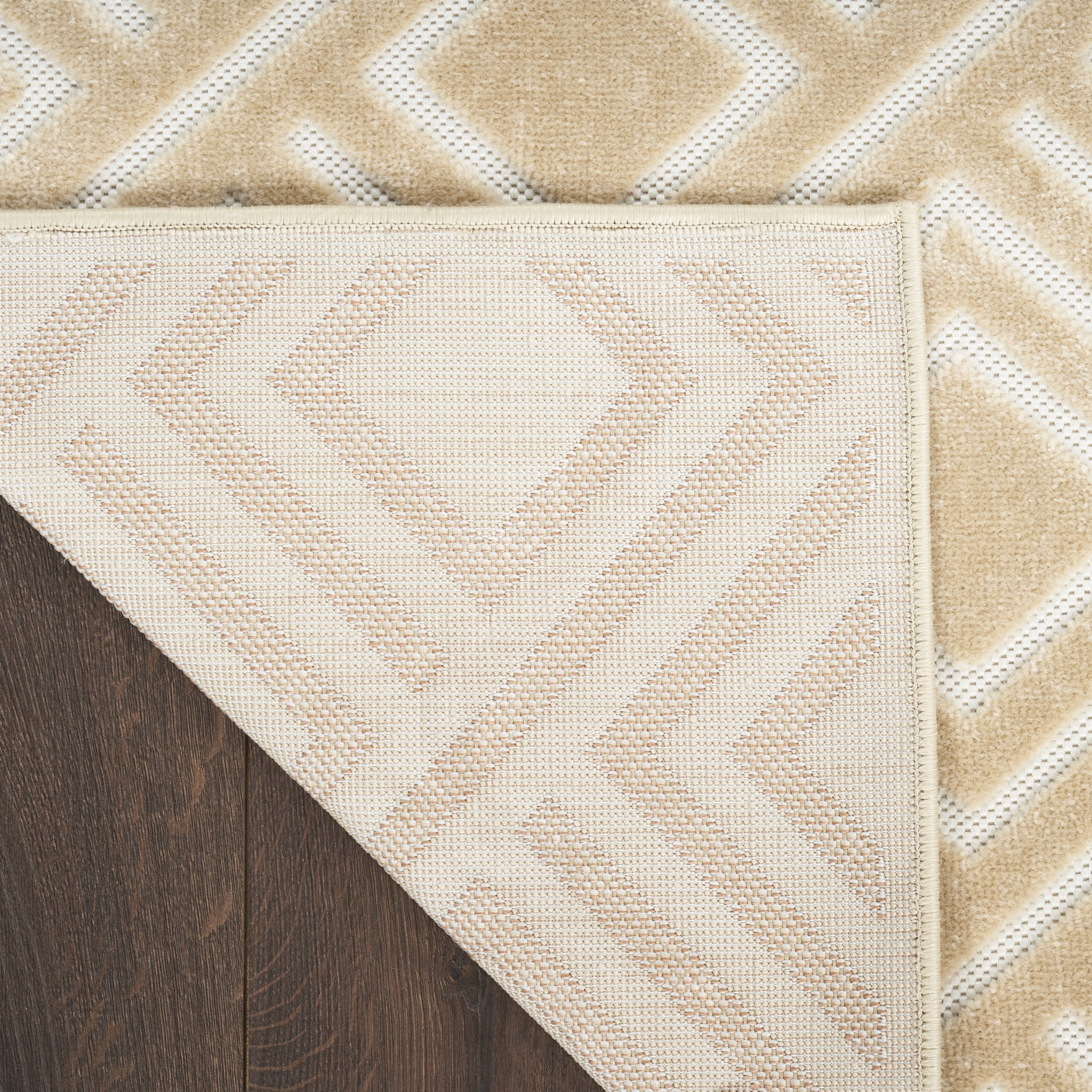Nourison Care Free 7'10" x 9'10" Taupe Modern Indoor Rug