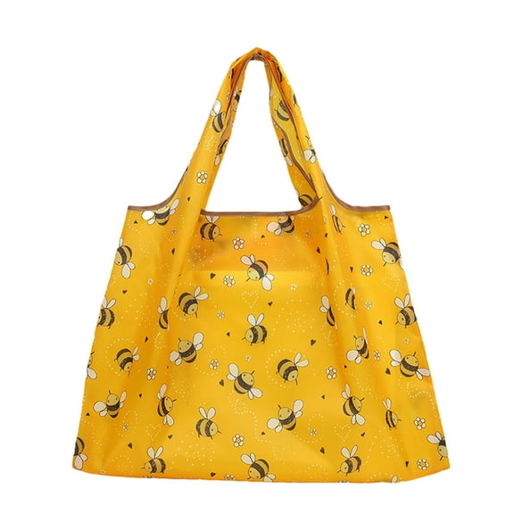 2025 New Large Capacity Folding Shopping Bag Polyester Cloth Folding Bag Portable Handheld Storage Bag