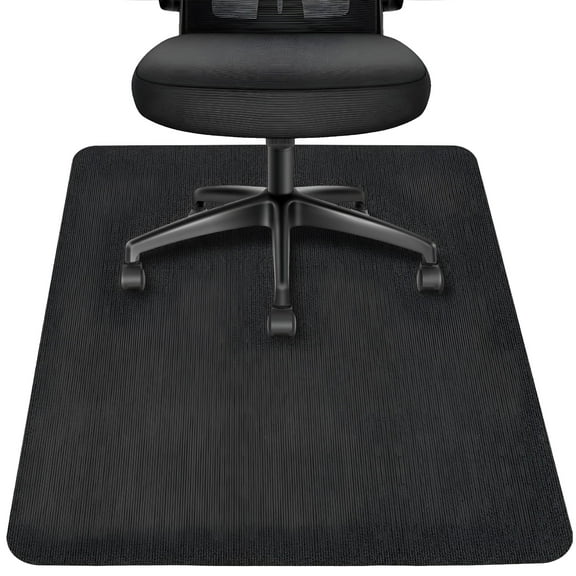 LAMIRO Office Chair Mat for Hardwood Floor & Tile Floor,47"x36" Computer Gaming Chair Mat,Under Desk Low-Pile Rug for Rolling Chair,Anti-Slip Floor Protector Rug for Home Office,Dark Gray