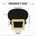 thumbnail image 2 of PU Leather Colonial Shoe Buckle Accessories Black 7mm Inner Diameter: 52mm, 2 of 7