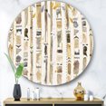 thumbnail image 2 of Designart 'Abstract Gold Birch Trees I' Art Mural en Métal Glam - Disque de 36, 2 of 5