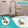 thumbnail image 4 of Grifo de cocina GIMILI Commercial con pulverizador abatible dorado, 4 of 7
