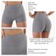 thumbnail image 4 of Mujeres entrenamiento yoga shorts color puro fitness alta cintura slim fit cadera estiramiento costilla pantalones cortos para correr, 4 of 5