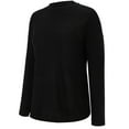 thumbnail image 4 of Stichou Women's Casual Long Sleeve Sweaters Loose Crewneck Knit Solid Pullover Sweater Jumper Tops Black L, 4 of 5