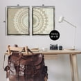 thumbnail image 3 of Stupell Industries Rustic Mandala Boho Pattern Abstract Painting Gray Floater Framed Canvas Art Print Wall Art, 25 x 31, Set of 2, 3 of 9