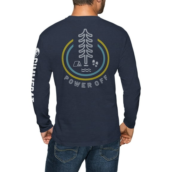 GIMMEDAT Power Off Long Sleeve Camping Mens Women Dad Tshirt Gift