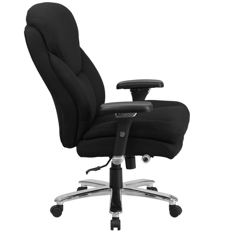 BizChair 24 7 Intensive Use Big Tall 400 lb. Rated High Back Black Fabric Executive Ergonomic Office Chair with Lumbar Knob and Large Triangular
