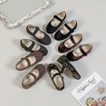 thumbnail image 2 of Zapatos planos de Ballet para niños, calzado de princesa, zapatos de vestir para niñas pequeñas, zapatos de moda para primeros pasos, Mary Jane, AS New, 2024, 2 of 4