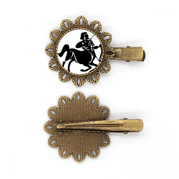 Constellation Sagittarius Zodiac Sign Vintage Metal Flower Hairpin Hair Piece Headdress