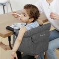 thumbnail image 4 of Silla con gancho con bandeja, almacenamiento plegable y clip de fijación apretado en la trona, asiento portátil para alimentación de bebé, trona para el hogar y los viajes (gris), 4 of 5