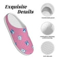 thumbnail image 5 of Daiia French Bulldog Print Women’s Fuzzy Slippers Memory Foam Lightweight House Shoes Cozy Loafer Flannel House Shoes-46/47, 5 of 7