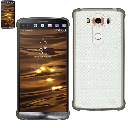 UPC 885249695695 product image for REIKO LG V10 MIRROR EFFECT CASE WITH AIR CUSHION PROTECTION IN CLEAR BLACK | upcitemdb.com