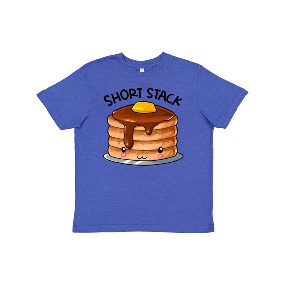 Inktastic Short Stack Cute Pancake Breakfast Youth T-Shirt