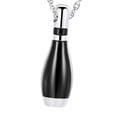 thumbnail image 2 of Colr de de cremación, acero inoxidable resistente al agua, con colgante, joyería colgante conmemorativa para mujeres y hombres, colr Negro Hugo Collar de urna de cremación, 2 of 8
