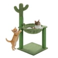 thumbnail image 4 of PAWZ Road 33" Cactus Cat Scratching Post Large Cat Scratcher with Big Hammock for Indoor Pet Green, 4 of 11
