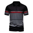 thumbnail image 2 of KIHOUT Summer Shirts for Men Men Summer Casual Buttons Turn-Down Collar Short Sleeve Loose Shirt Tops, 2 of 4