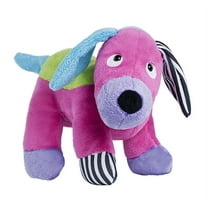 Nutty Mutts Green Blue and Pink Patched Dog Plush Toy - By Ganz