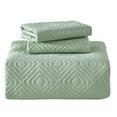 thumbnail image 4 of PERFEMET Boho 3-Piece Bed in a Bag Set, Green Geometric Ultrasonic Embossed, Full/Queen, 4 of 9