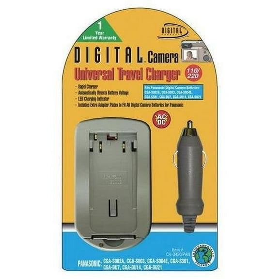 Sakar CH3400P Universal Travel Battery Charger for Panasonic Batteries