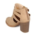 thumbnail image 3 of New Women Soda Scribe-S Leatherette Cut Out Buckle Chunky Heel Ankle Bootie, 3 of 5
