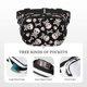 thumbnail image 5 of Fotbe black white Skull bone Cangurera Cuadrada con Estampado de Doble Capa, Bolsa de Cintura Ajustable Mini para Hombres y Mujeres, 5 of 9